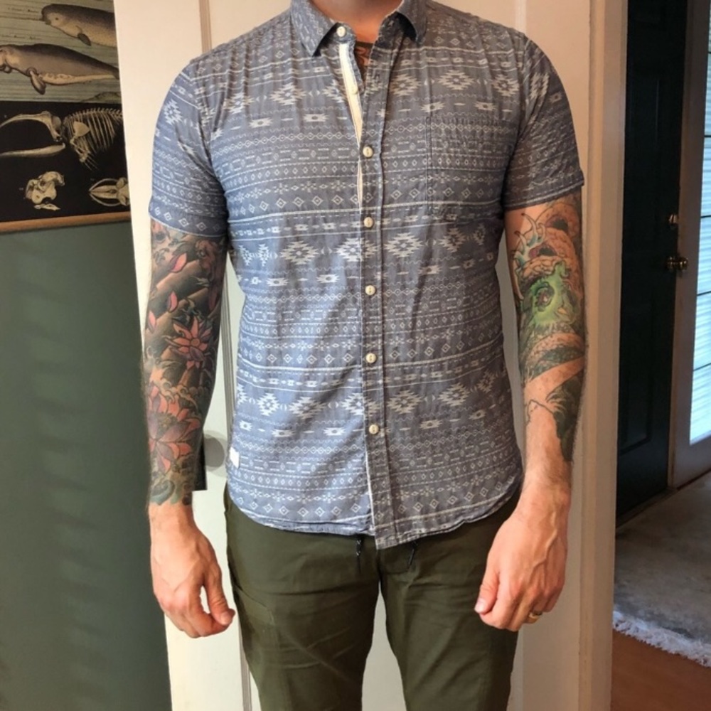 7Diamonds geo pattern shirt